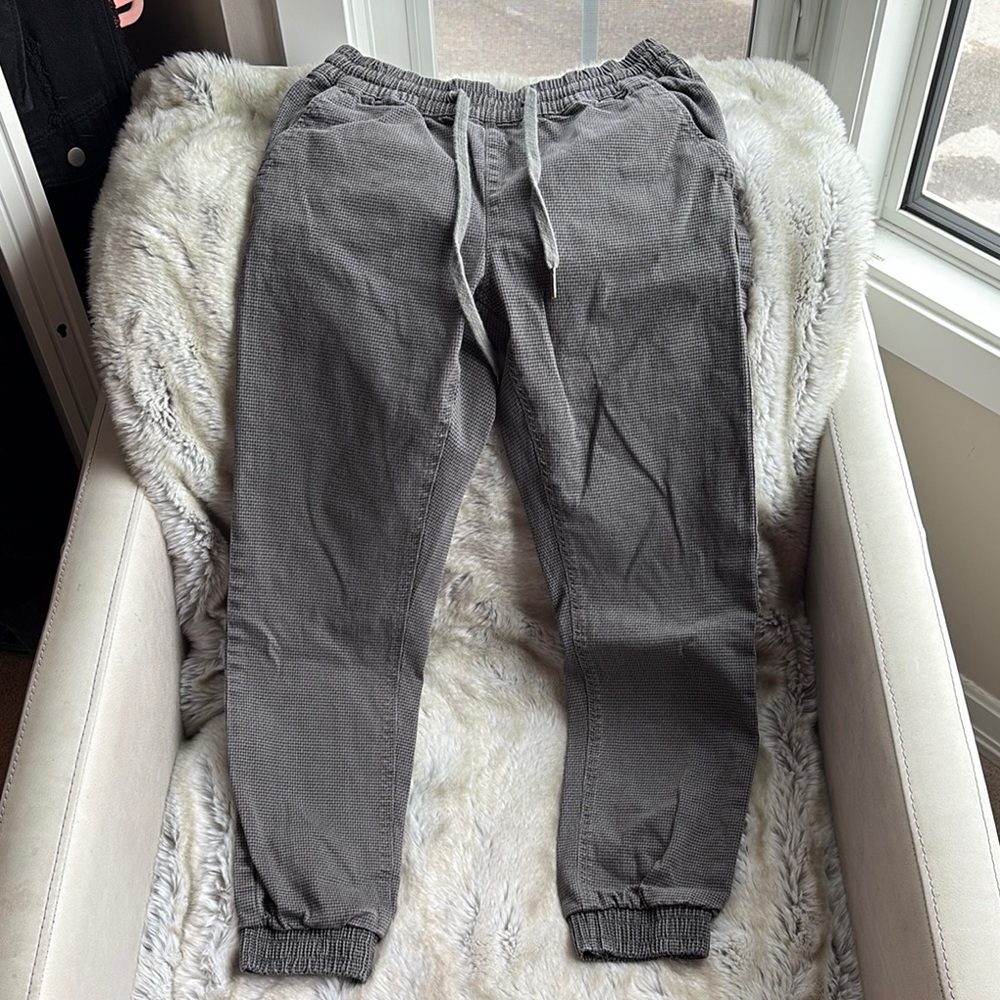 Gray Joggers with Elastic Waistband